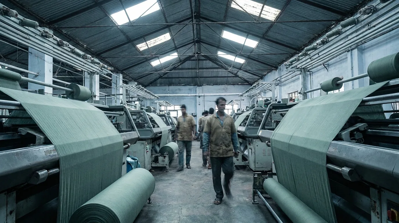 The mill in Tirupur where Aerolite is woven and finished